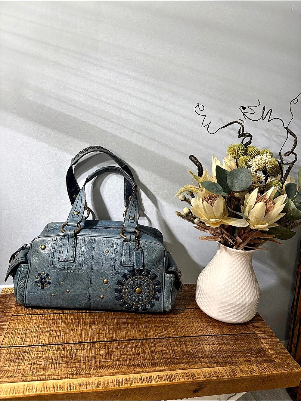 Coach Y2K 200Sophie Leather Satchel in Blue